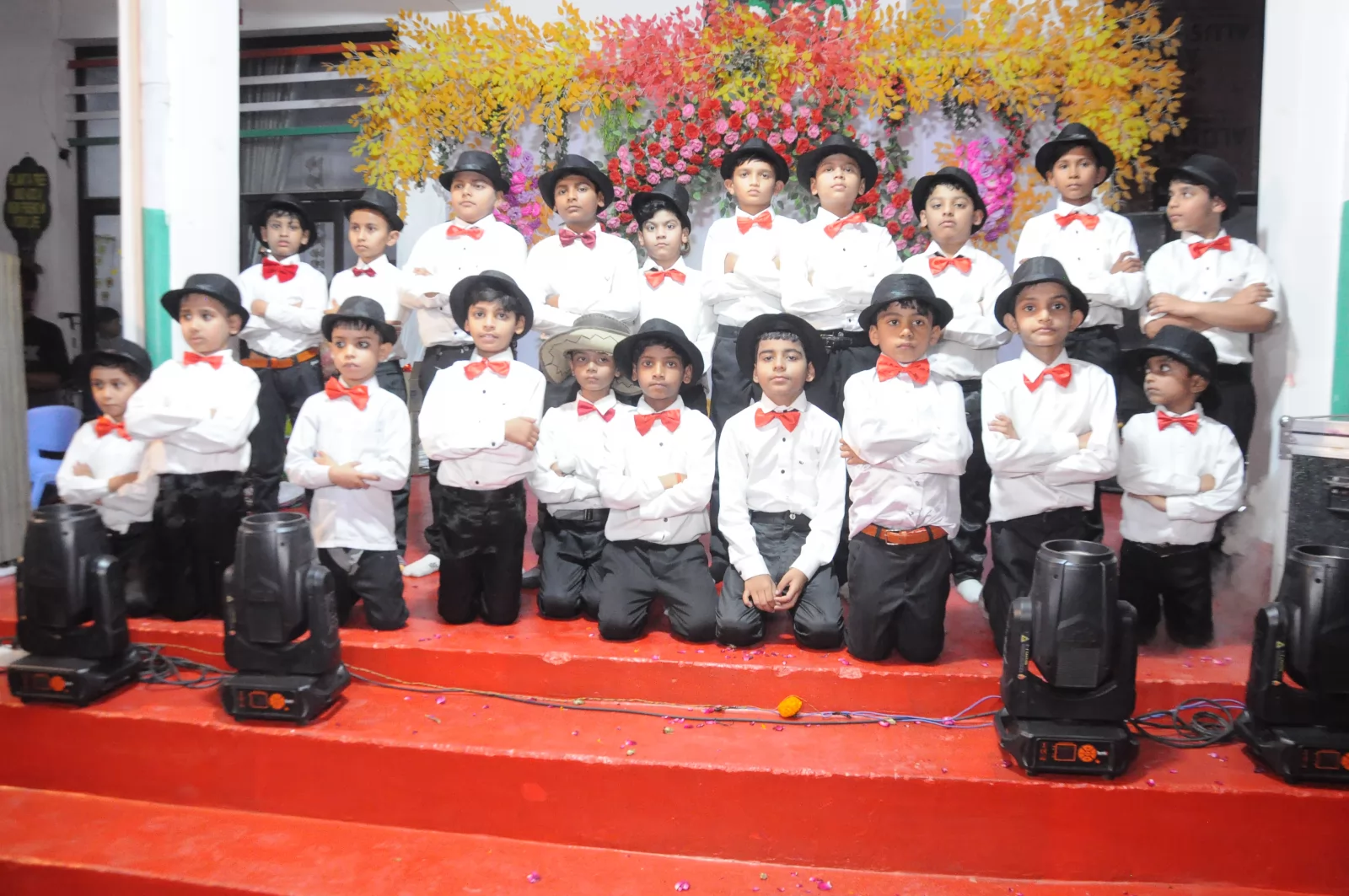 Students ready for a cultural performance at school